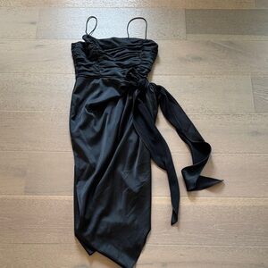 Wayf Black Asymmetrical Dress